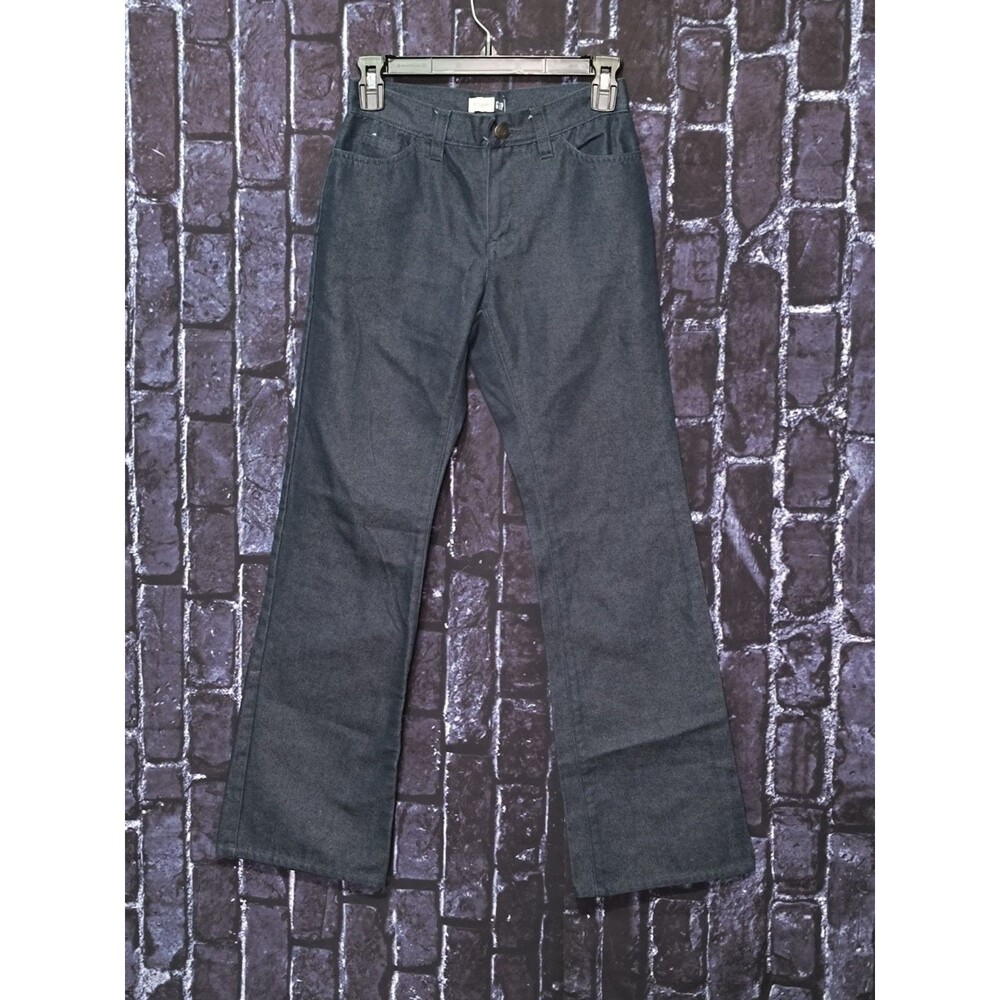 Gap Trouser Women Stretch Denim Jeans Size 0 Dark Flare Leg Flat Front